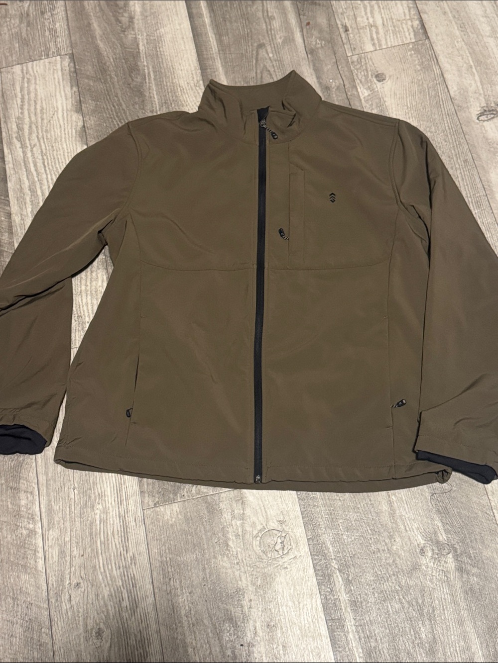 Free Country Olive Green Windbreaker Jacket - Full-Zip